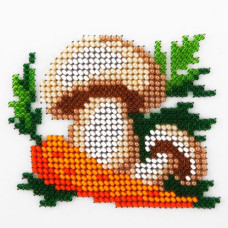Набор для вышивания бисером LOUISE арт. L498 'Морковь и грибы' 11х11