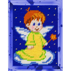 Набор для вышивания с пряжей Bambini арт. 2249 'Ангелочек' 15х20 см