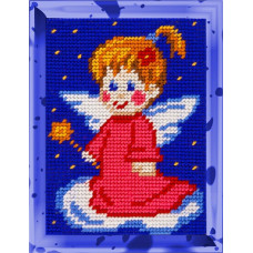Набор для вышивания с пряжей Bambini арт. 2250 'Ангелочек' 15х20 см