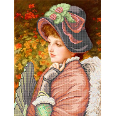 Рисунок на ткани АНГЕЛIКА арт. А526 'Девушка в шляпке' 30х40