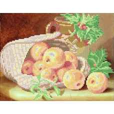 Рисунок на ткани АНГЕЛIКА арт. А533 'Корзина с яблоками' 21х27