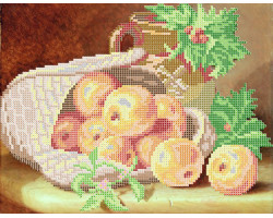 Рисунок на ткани АНГЕЛIКА арт. А533 'Корзина с яблоками' 21х27