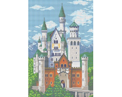 Рисунок на ткани АНГЕЛIКА арт. А576 'Замок Нойшванштайн' 32х48