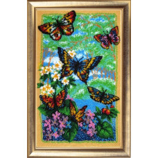 Набор для вышивания BUTTERFLY арт. 110 Порхающие бабочки 36х22 см