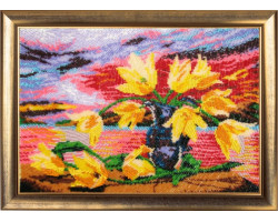 Набор для вышивания BUTTERFLY арт. 234 Желтые тюльпаны 25х35 см