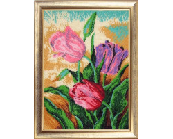 Набор для вышивания BUTTERFLY арт. 249 Весенний тюльпаны 34х25 см