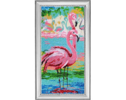 Набор для вышивания BUTTERFLY арт. 523 Вечерние фламинго 37х19 см