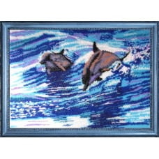 Набор для вышивания BUTTERFLY арт. 578 Дельфины 24х33 см