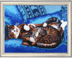 Набор для вышивания BUTTERFLY арт. 582 Спящие котята 25х34 см