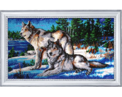 Набор для вышивания BUTTERFLY арт. 584 Волки 2 31х53 см