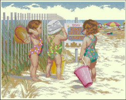 Набор для вышивания DIMENSIONS арт.DMS- 35216 Дети на пляже (36х28 см)