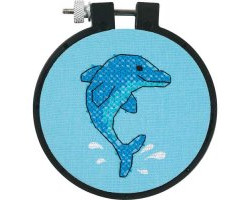 Набор для вышивания DIMENSIONS арт.DMS- 72533 Дельфины (d 8 см)