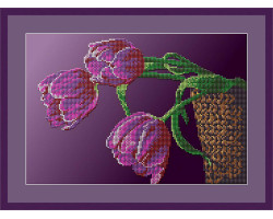 Набор для вышивания бисером GALLA COLLECTION арт.Л331 Три тюльпана 32х22 см