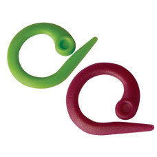 KNPR.10804 Knit Pro Маркировщик для петель 'Круг', пластик, зеленый/красный, 30шт в упаковке