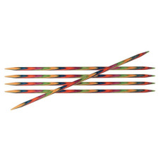 KNPR.20107 Knit Pro Спицы чулочные 'Symfonie' 3,5мм/20см, дерево, многоцветный, 5шт в упаковке