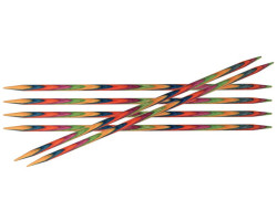 KNPR.20117 Knit Pro Спицы чулочные 'Symfonie' 2,5мм/20см, дерево, многоцветный, 6шт в упаковке