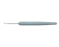 KNPR.30902 Knit Pro Крючок для вязания с эргономичной ручкой Waves 2,25мм, алюминий, серебристый/аст