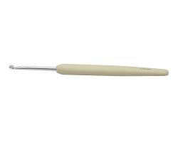 KNPR.30906 Knit Pro Крючок для вязания с эргономичной ручкой Waves 3,25мм, алюминий, серебристый/сло