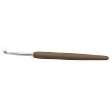KNPR.30908 Knit Pro Крючок для вязания с эргономичной ручкой Waves 3,75мм, алюминий, серебристый/кле