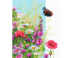 Набор для вышивания арт.LANARTE-144569А 'Полевые цветы' 24х29 см