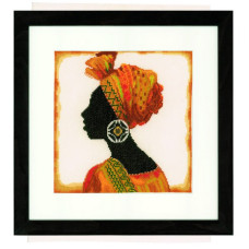 Набор для вышивания арт.LANARTE-21198 'Африканка' 24х23 см