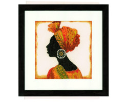 Набор для вышивания арт.LANARTE-21198 'Африканка' 24х23 см