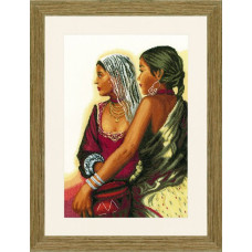 Набор для вышивания арт.LANARTE-21201 'Две индийские женщины' 34х48 см