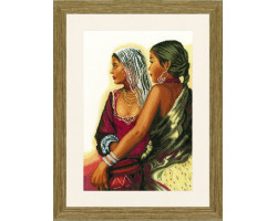 Набор для вышивания арт.LANARTE-21201 'Две индийские женщины' 34х48 см