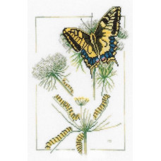 Набор для вышивания арт.LANARTE-21620 ' Рождение бабочки' 23х32 см