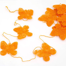 Декоративные элементы MAGIC HOBBY арт.TBY.LH-2-2 Бабочки цв.6 оранжевый уп.10 шт