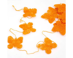 Декоративные элементы MAGIC HOBBY арт.TBY.LH-2-2 Бабочки цв.6 оранжевый уп.10 шт
