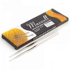 Крючки для вязания арт.ТВ-CH03 Maxwell -10 0,8мм цв.никель упак.12 шт.