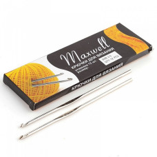 Крючки для вязания арт.ТВ-CH03 Maxwell 3,0мм цв.никель упак.12 шт.