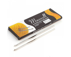 Крючки для вязания арт.ТВ-CH03 Maxwell 3,0мм цв.никель упак.12 шт.