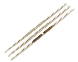 Крючки для вязания арт.ТВ-СН-01 Maxwell №2/0-4/0 двусторон. цв.никель упак.12шт.