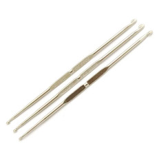 Крючки для вязания арт.ТВ-СН-01 Maxwell №2/0-7/0 двусторон. цв.никель упак.12шт.