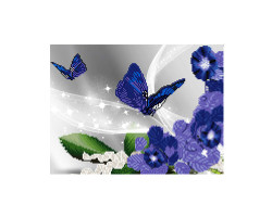 Картины мозаикой Molly арт.EZD015 Частичная Выкладка Вечерние Бабочки (24 Цвета) 30х40 см