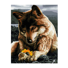Картины мозаикой Molly арт.GZ605 Любознательный волчонок (36 Цветов) 40х50 см