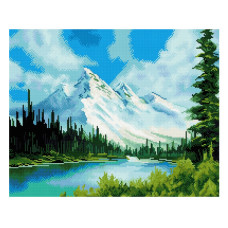 Картины мозаикой Molly арт.GZ640 Белизна гор (30 Цветов) 40х50 см