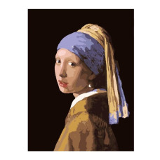 Картины по номерам Molly арт.G223 Ян Вермеер. Девушка С Жемчужной Сережкой (26 Красок) 40х50 см