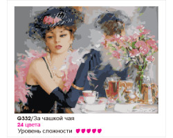 Картины по номерам Molly арт.G332 Константин Разумов. За Чашкой Чая (24 Краски) 40х50 см