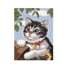 Картины по номерам Molly арт.GX6427 Любопытный Кот (14 Красок) 40х50 см