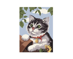 Картины по номерам Molly арт.GX6427 Любопытный Кот (14 Красок) 40х50 см