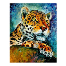 Картины по номерам Molly арт.GX7434 Леопард (27 Красок) 40х50 см