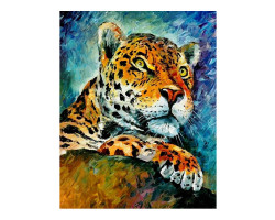 Картины по номерам Molly арт.GX7434 Леопард (27 Красок) 40х50 см