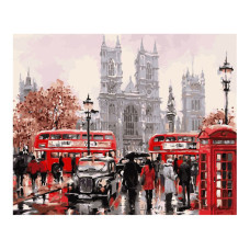 Картины по номерам Molly арт.GX8088 Лондонский транспорт (28 Красок) 40х50 см