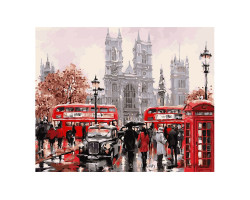 Картины по номерам Molly арт.GX8088 Лондонский транспорт (28 Красок) 40х50 см