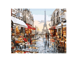 Картины по номерам Molly арт.GX8090 Окно в Париж (28 Красок) 40х50 см