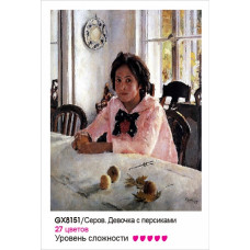 Картины по номерам Molly арт.GX8151 Девочка с персиками (27 Красок) 40х50 см