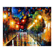 Картины по номерам Molly арт.GX9132 Ночной бульвар (24 Краски) 40х50 см